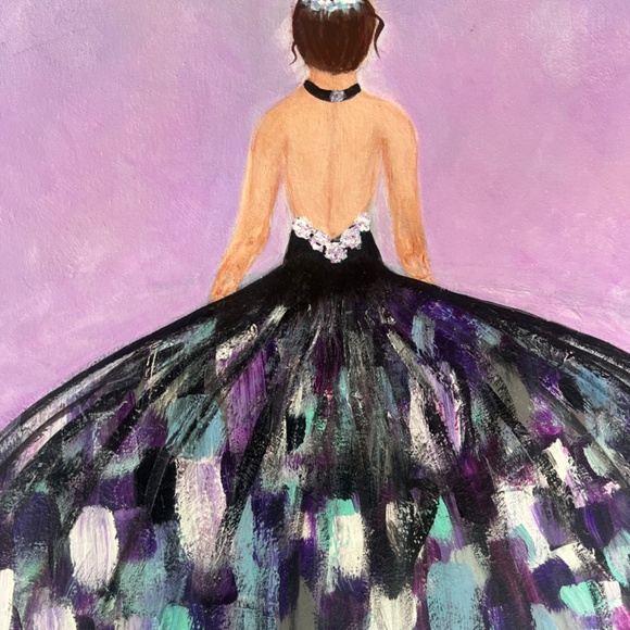 “Curtain” Ballet Dancer Acrylic Painting | Original Artwork 16x20 Canvas - Picture 9 of 10